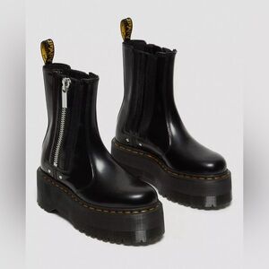DR. MARTENS | 2976 Max Leather Platform Chelsea Boots